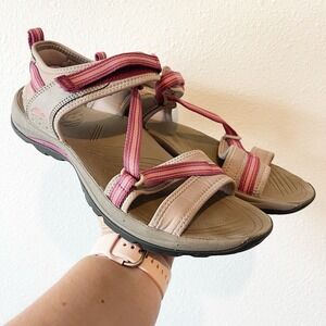 Aveo Sandals Womens Sz 9 Pink Strap Walking Hiking Outdoors Comfort Adjustable